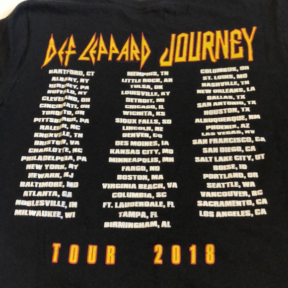 Def Leppard Journey 2018 Tour T-Shirt - Picture 7 of 7
